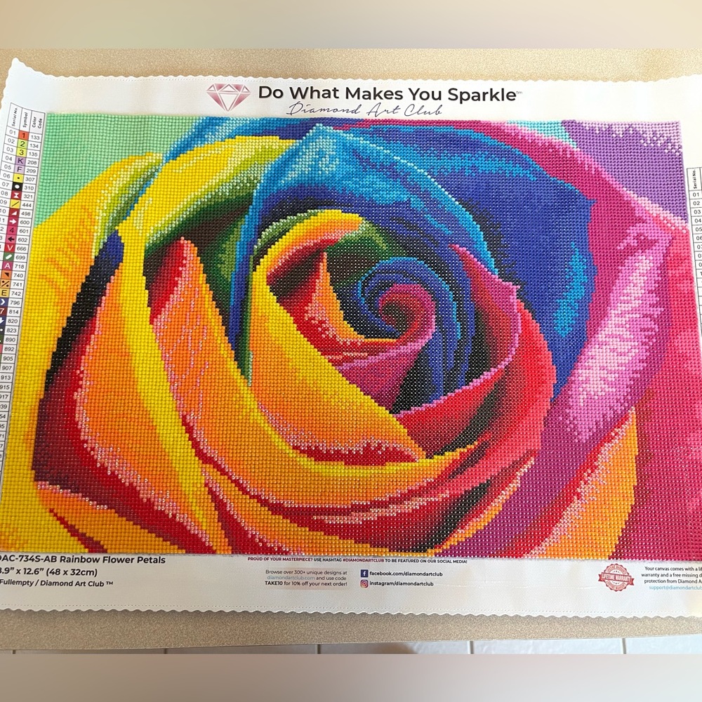COMPLETED Rainbow Rose Diamond Dotz - Picture 1 of 5